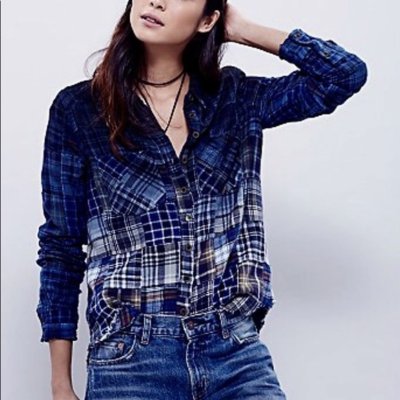 Free People Tops - Free People Ombré Flannel Top